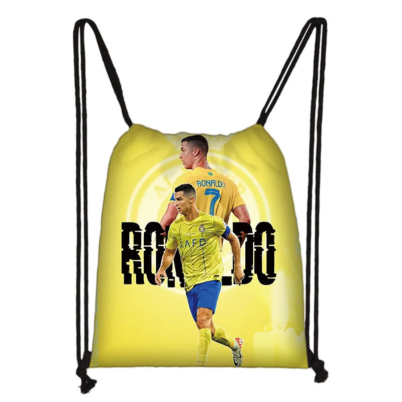 Child Printed Drawstring for Football Star R-RonaldoS CR7 Shopping Bag Men Women Football Sports Gym Storage Yoga Backpack - Velora