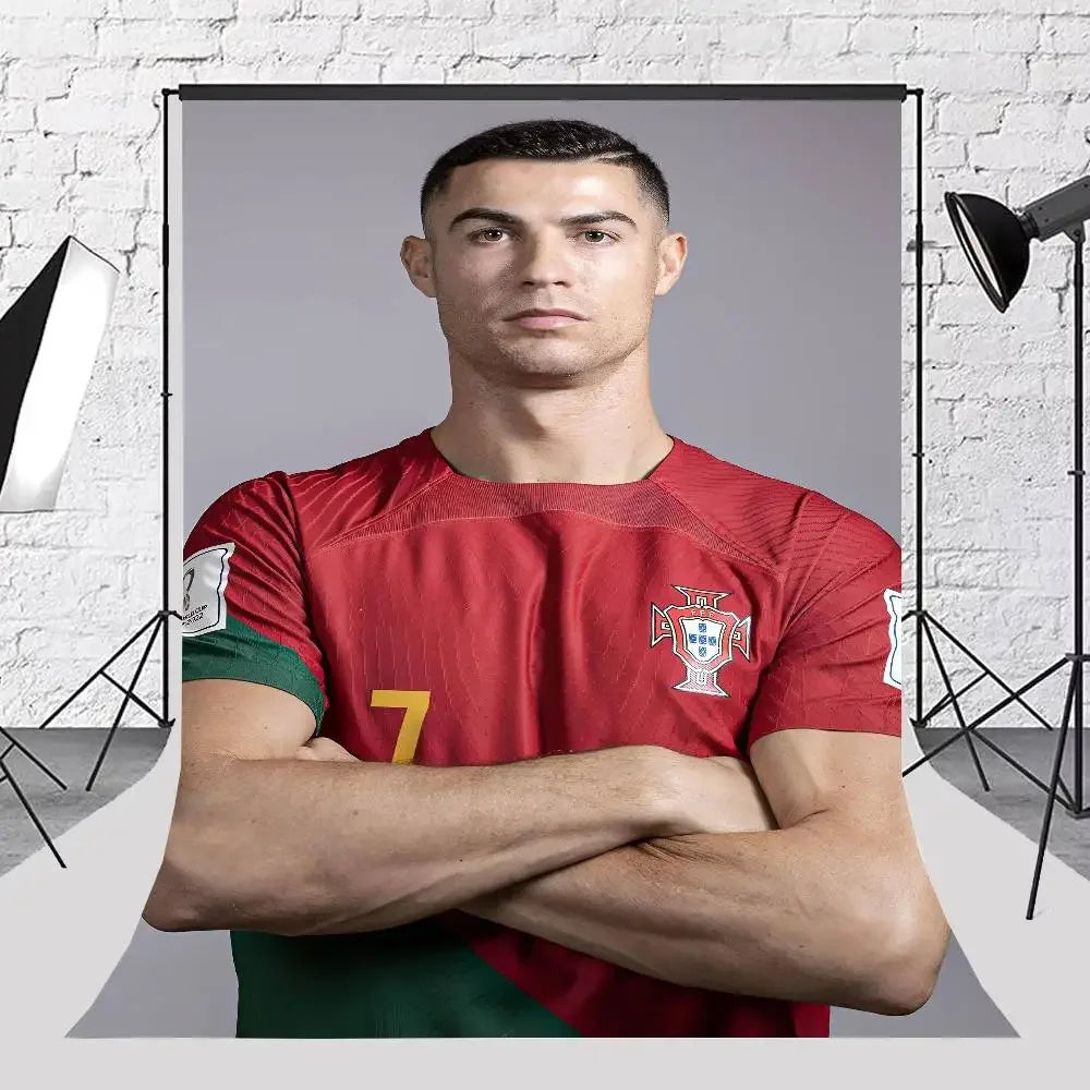 C-Cristiano R-Ronaldo Decoration Background Photography Party Bedroom Living Room Decoration Shooting Cloth Tapestry Flag - Velora