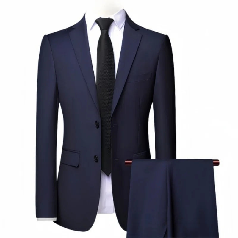 2025 Wedding Groom Suit for Men/Slim Fit 2-Piece(Blazer+pants)Breathable Groom Attire(Free Tie)Best Man, Party, Prom Ropa Hombre - Velora