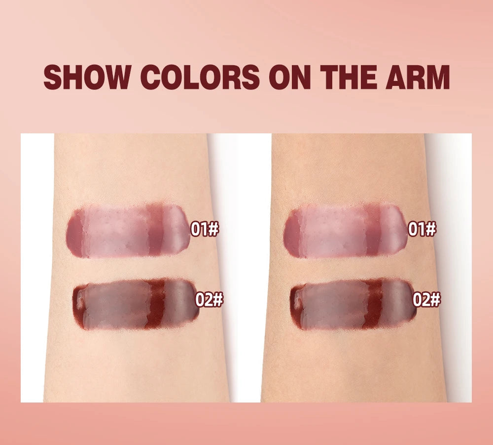 Nude Brown Plumping Lip Gloss Moisturising Colored Lip Oil Transparent Fullness Lips Tint Soft Tube Make Up Beauty Lips Care 12g - Velora