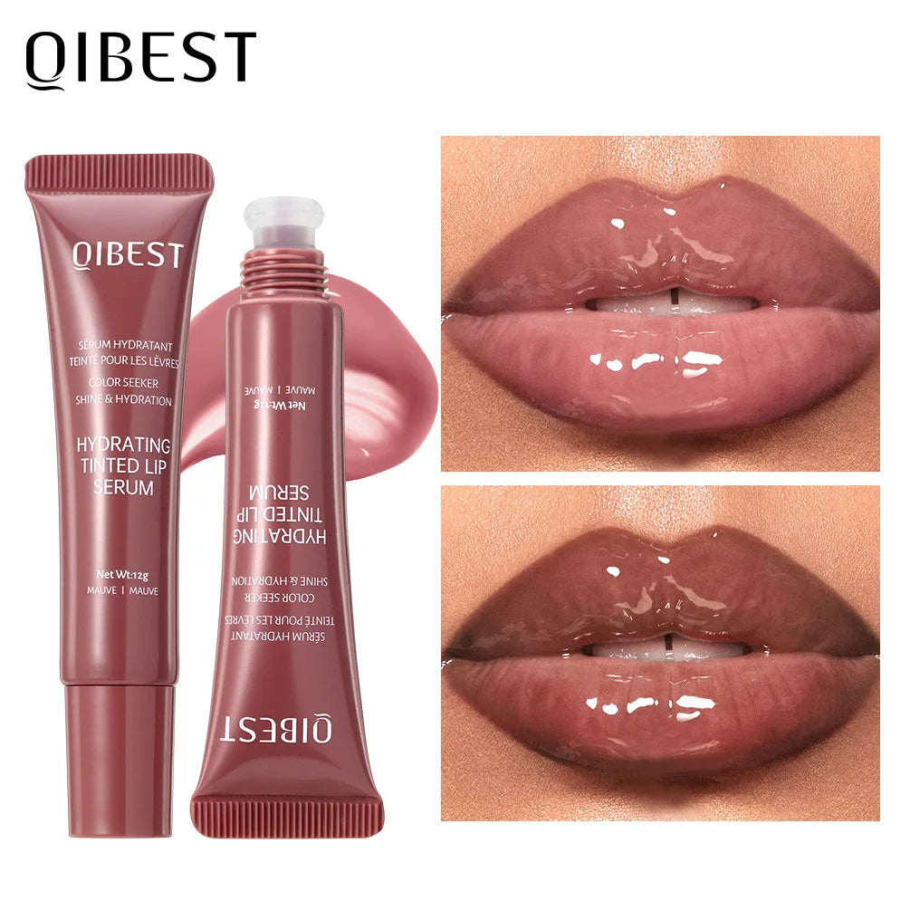 New Nude Red Bean Clear Water Gloss Glass Lip Gloss Moisturizing Chocolate Mirror Gloss Plumping Lip Tint Lip Cream Makeup 12g - Velora