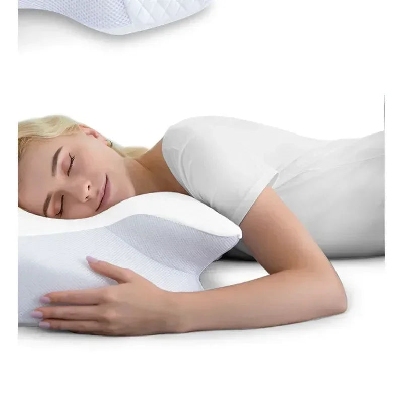 1pc Memory Foam Cervical Pillow Fast Rebound Memory Sleeping Pillows 2in1 Ergonomic Orthopedic Pillow for Neck Pain Neck Pillow Velora