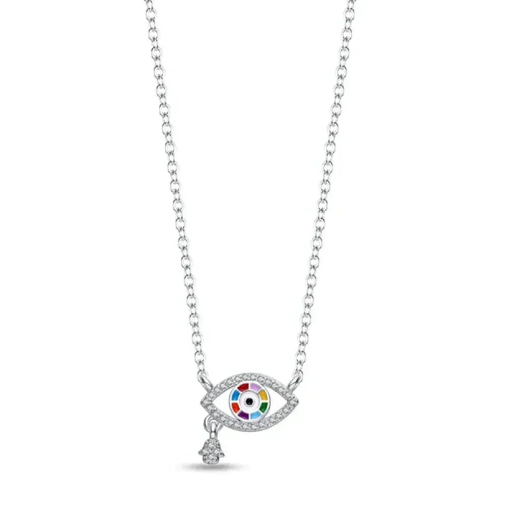Radiate Timeless Elegance: Round CZ Pendant Necklace (925 Sterling Silver) - Velora