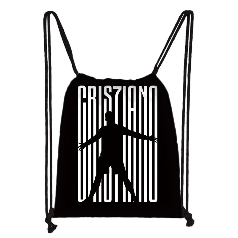 Child Printed Drawstring for Football Star R-RonaldoS CR7 Shopping Bag Men Women Football Sports Gym Storage Yoga Backpack - Velora