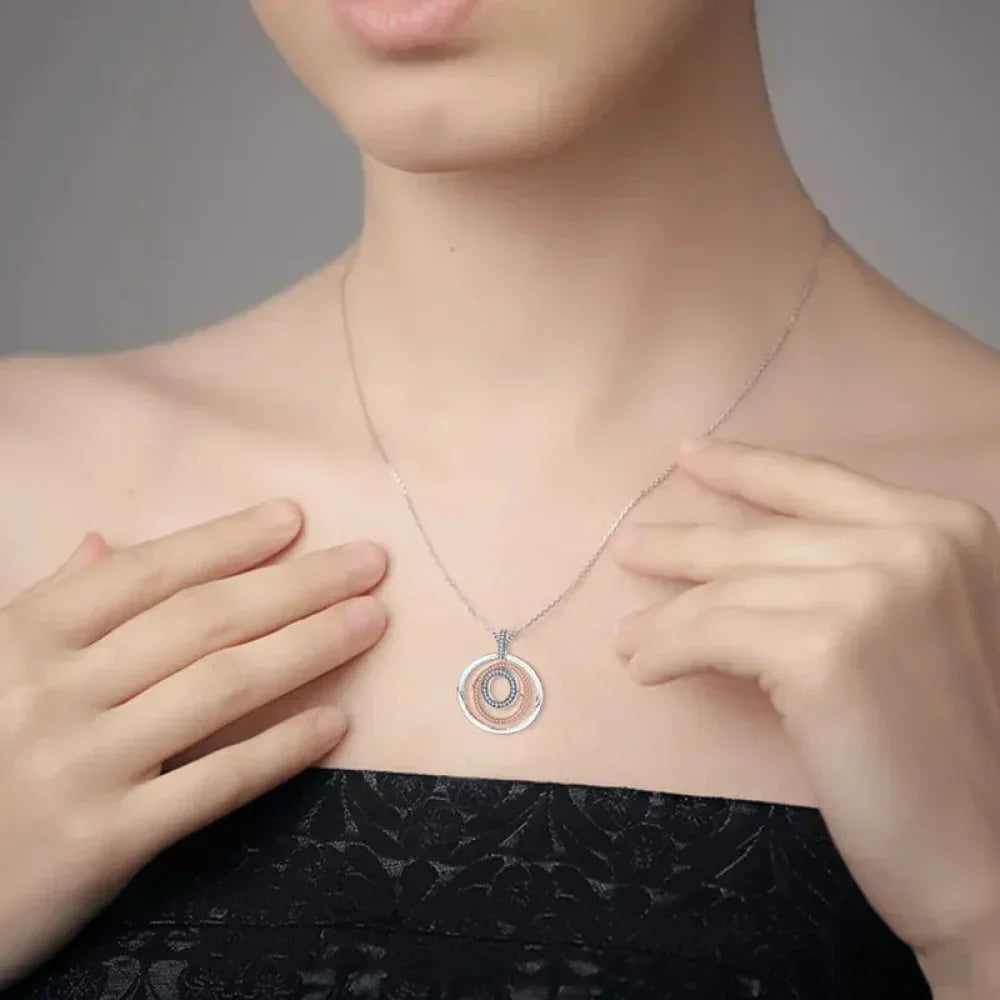 Radiate Timeless Elegance: Round CZ Pendant Necklace (925 Sterling Silver) Itz Luxury