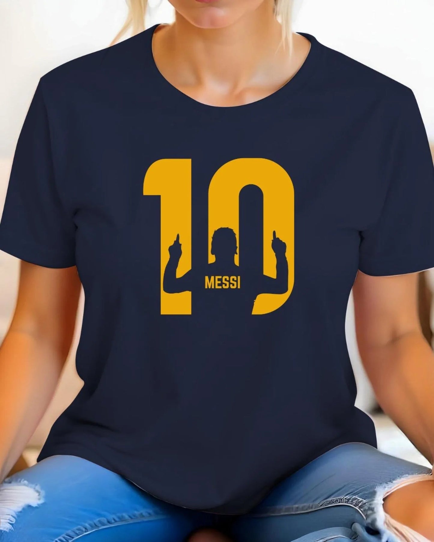 Messi PNG Legendary Soccer Player Pattern Printing Summer Luxury Brand Cotton Men's and Women's T-Shirts Short Sleeves Velora