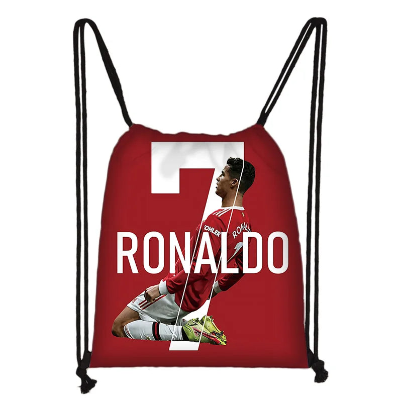 Child Printed Drawstring for Football Star R-RonaldoS CR7 Shopping Bag Men Women Football Sports Gym Storage Yoga Backpack - Velora