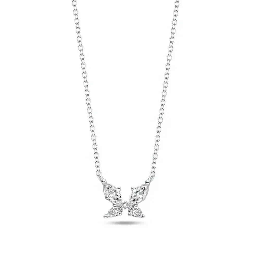 Radiate Timeless Elegance: Round CZ Pendant Necklace (925 Sterling Silver) - Velora