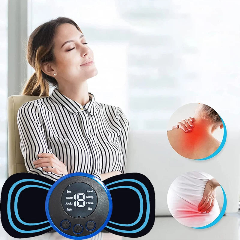 Portable Massage Foot Pad Massage Patch Massage Pen Cervical Neck and Back Full Body Massage Combination Set - Velora