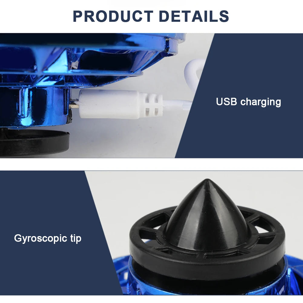 1-5PCS Fingertip Flying Gyro 360° Rotating Helicopter Spinner Toy 100mAh with LED Lights for Adult Kids Decompression Toy Velora