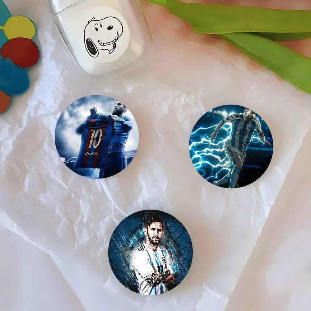 M-Messi Photo Brooches Creative Round Badge Gifts Pins 32/44/58mm Velora