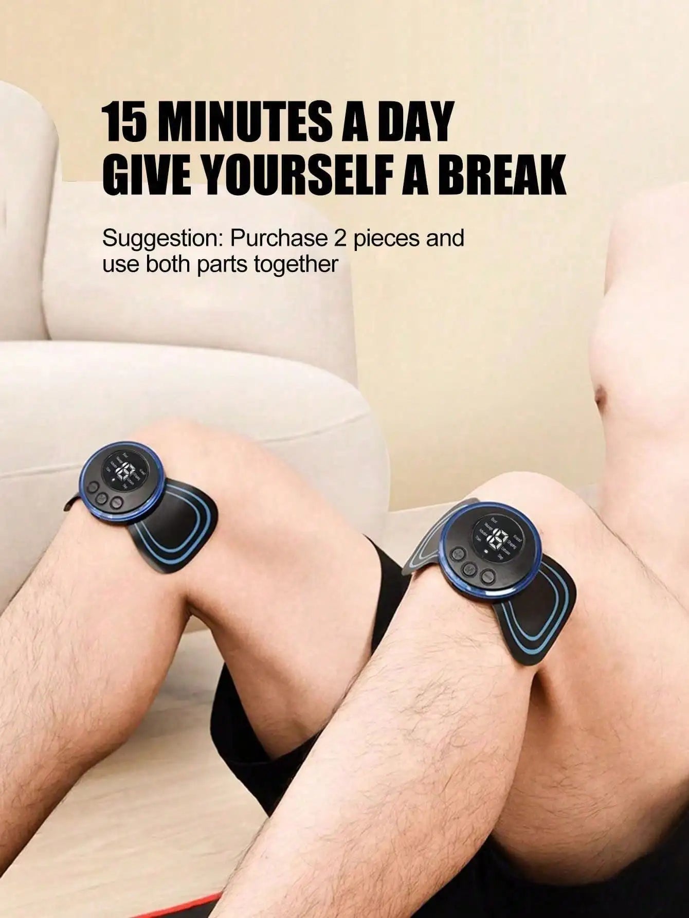 Mini Cervical Spine Patch Remote Control and Portable Massager with Patches for Full Body Massage with Multi-mode Adjustment - Velora