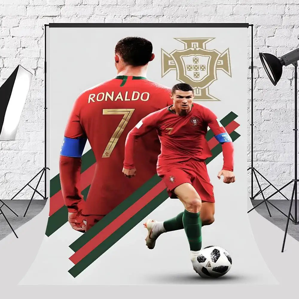 C-Cristiano R-Ronaldo Decoration Background Photography Party Bedroom Living Room Decoration Shooting Cloth Tapestry Flag - Velora