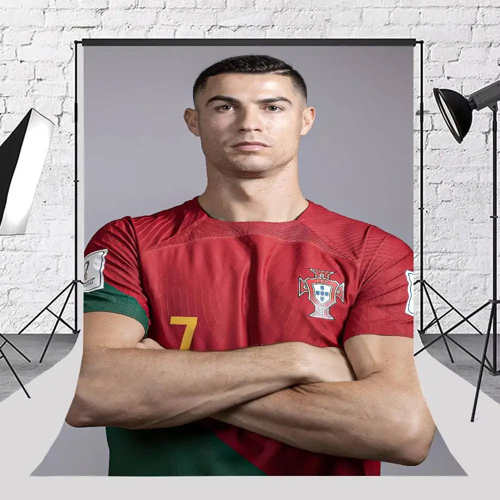 C-Cristiano R-Ronaldo Decoration Background Photography Party Bedroom Living Room Decoration Shooting Cloth Tapestry Flag - Velora