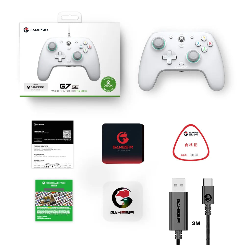 GameSir G7 SE Xbox Gaming Controller Wired Gamepad for Xbox Series X, Xbox Series S, Xbox One, with Hall Effect Joystick - Velora