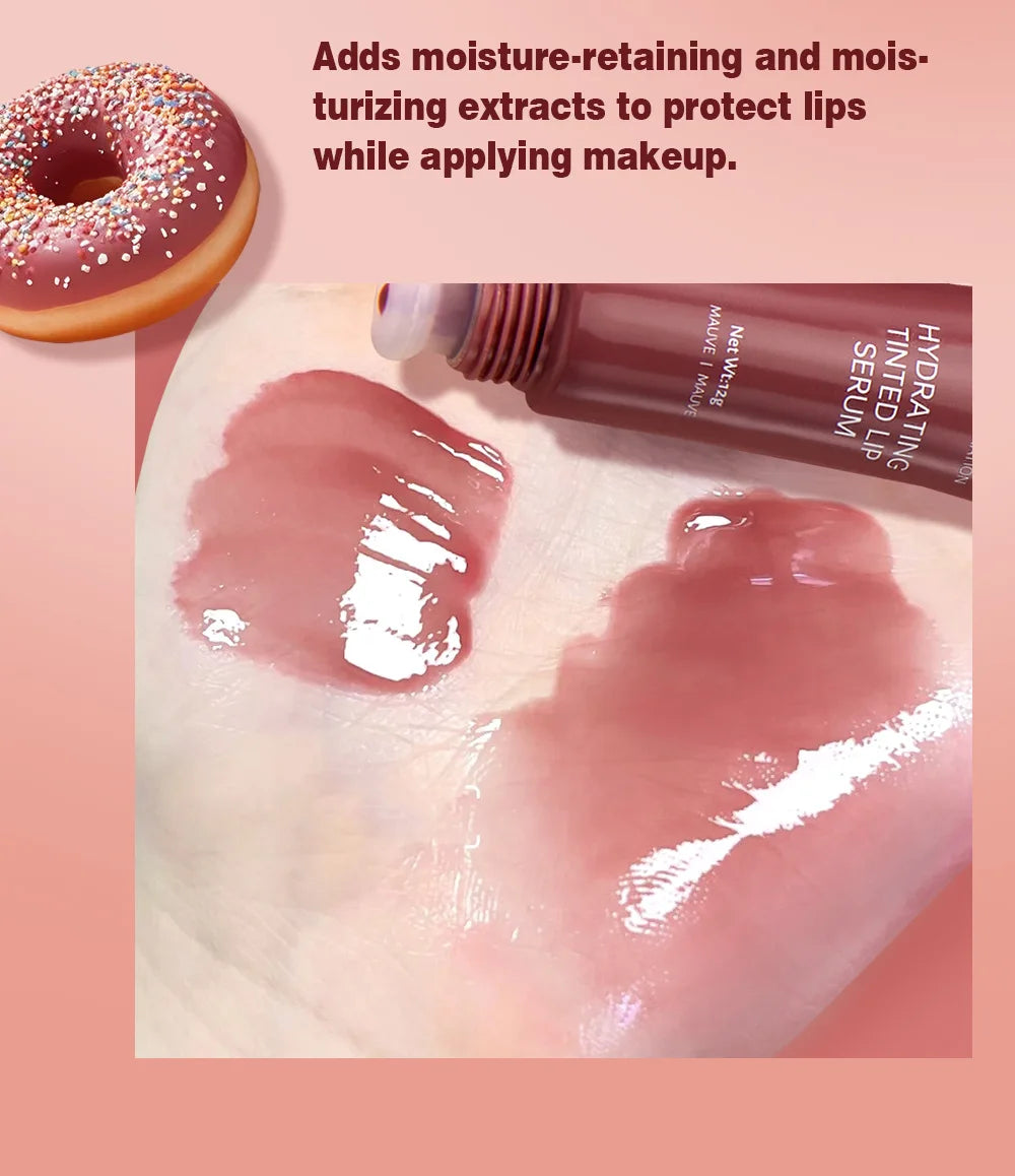 New Nude Red Bean Clear Water Gloss Glass Lip Gloss Moisturizing Chocolate Mirror Gloss Plumping Lip Tint Lip Cream Makeup 12g - Velora