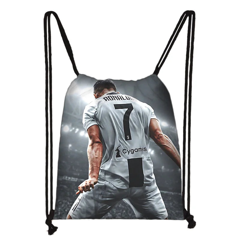 Child Printed Drawstring for Football Star R-RonaldoS CR7 Shopping Bag Men Women Football Sports Gym Storage Yoga Backpack - Velora