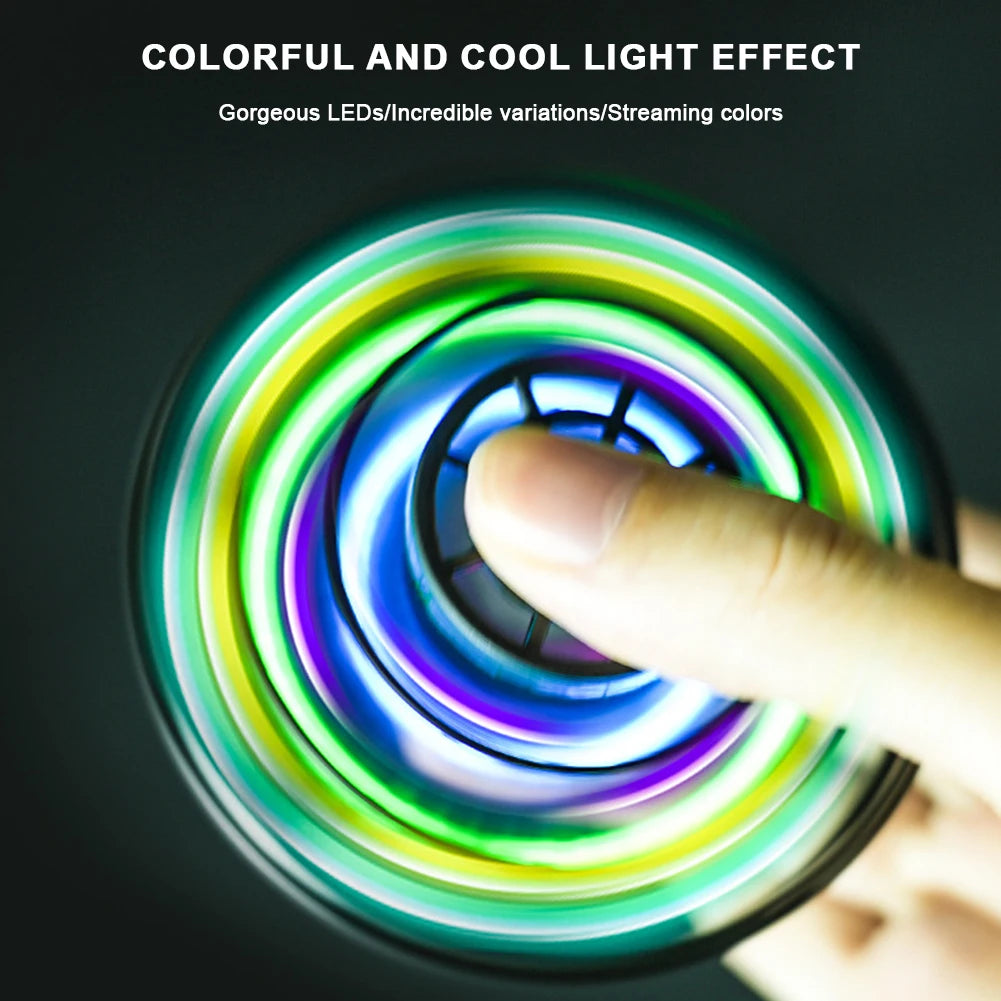 1-5PCS Fingertip Flying Gyro 360° Rotating Helicopter Spinner Toy 100mAh with LED Lights for Adult Kids Decompression Toy Velora