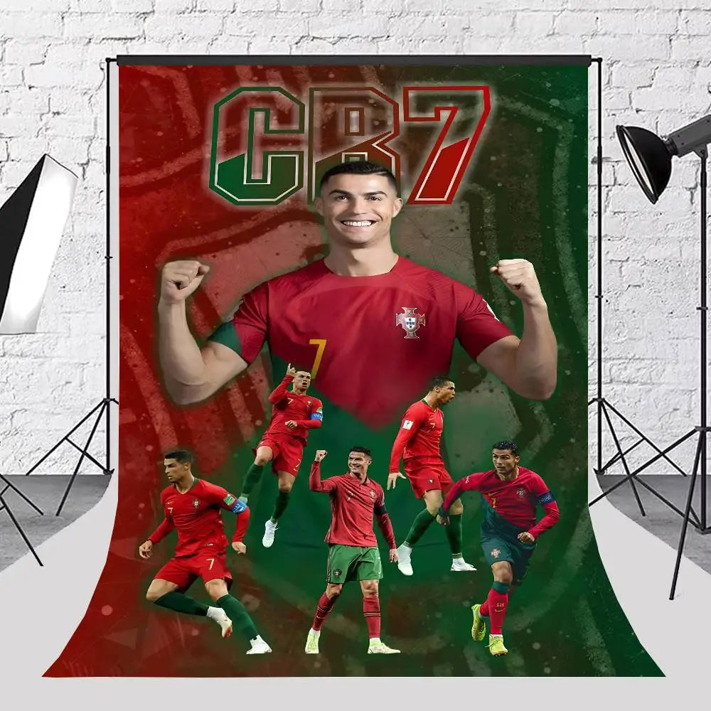 C-Cristiano R-Ronaldo Decoration Background Photography Party Bedroom Living Room Decoration Shooting Cloth Tapestry Flag - Velora