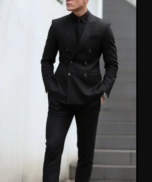Suits for Men Slim Fit 3 Pieces Male Suit Jacket Vest with Pants Wedding Tuxedo Velora