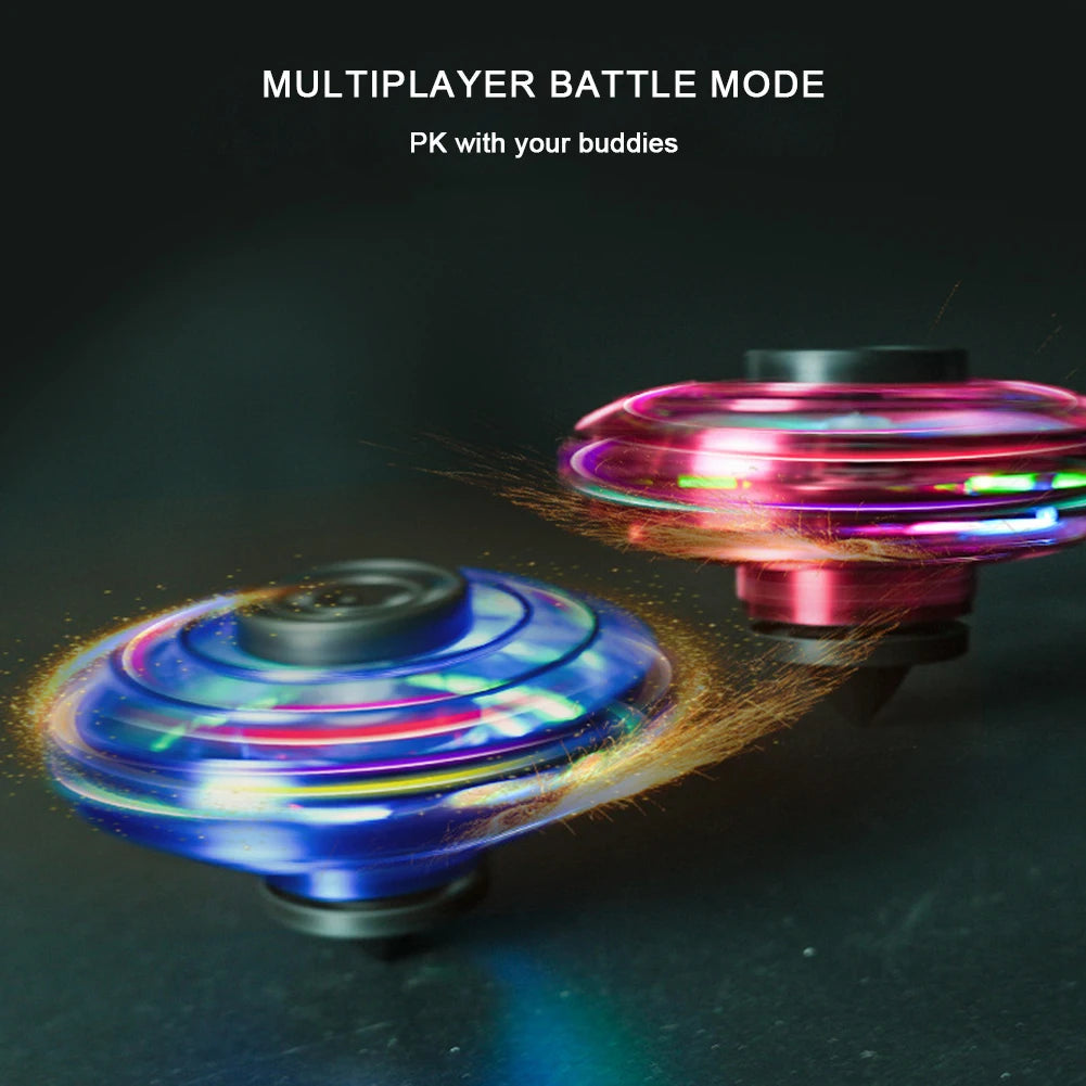 1-5PCS Fingertip Flying Gyro 360° Rotating Helicopter Spinner Toy 100mAh with LED Lights for Adult Kids Decompression Toy Velora