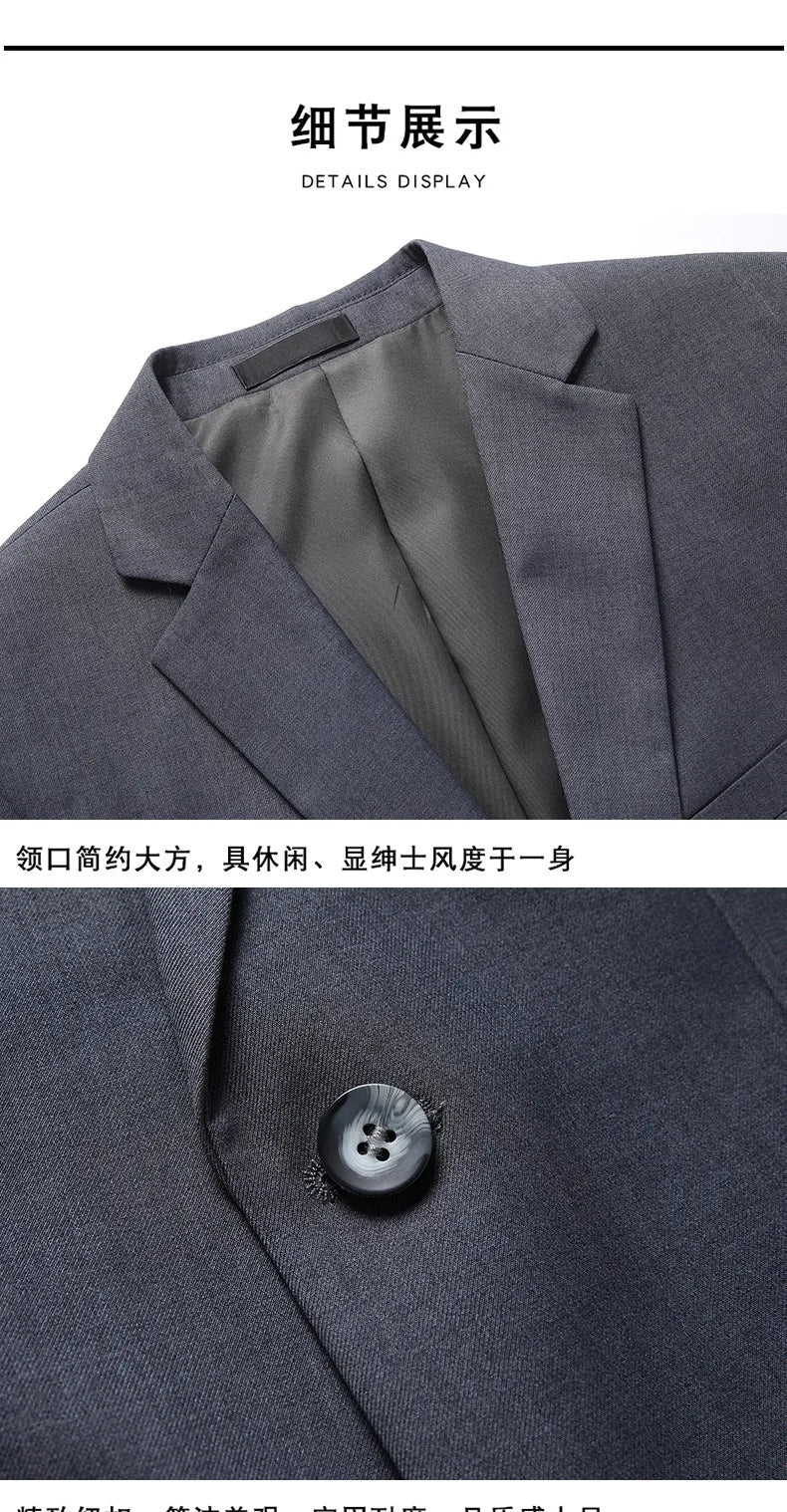 2025 Wedding Groom Suit for Men/Slim Fit 2-Piece(Blazer+pants)Breathable Groom Attire(Free Tie)Best Man, Party, Prom Ropa Hombre - Velora