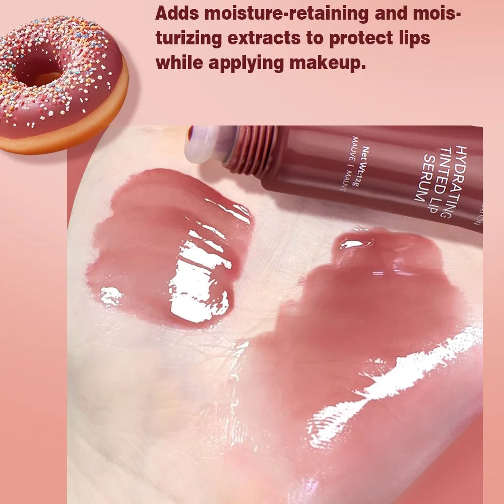 Nude Brown Plumping Lip Gloss Moisturising Colored Lip Serum Transparent Fullness Lips Tint Soft Tube Make Up Beauty Lips Care - Velora