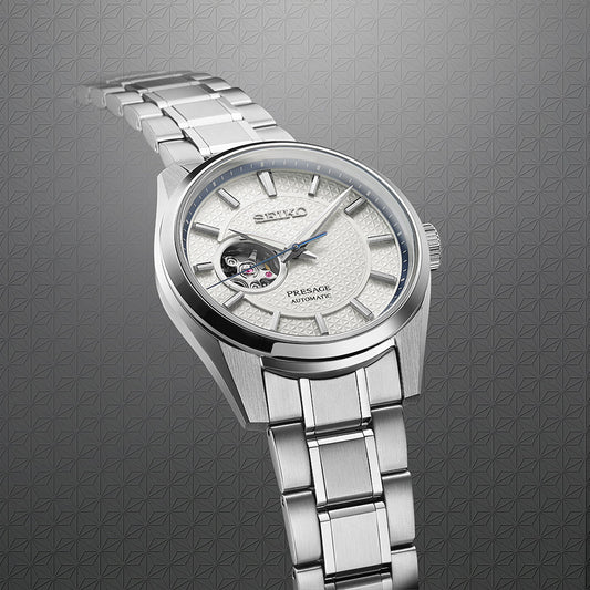 Seiko Presage Sharp Edged Series Open Heart White | SPB309