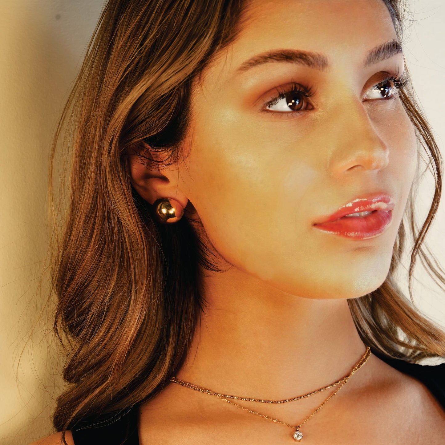 SPERICCA Gold: Half-Globe Geometric Statement Stud Earrings - Velora