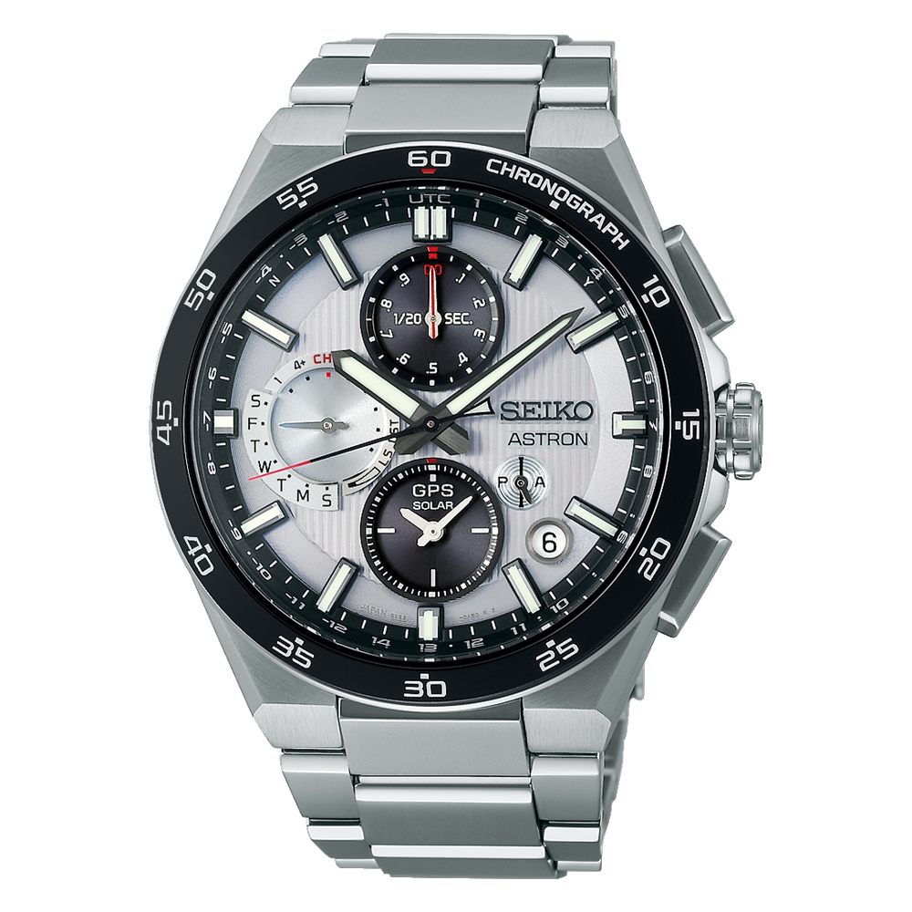 SEIKO Astron GPS Solar Chronograph Silver Dial | SSH153