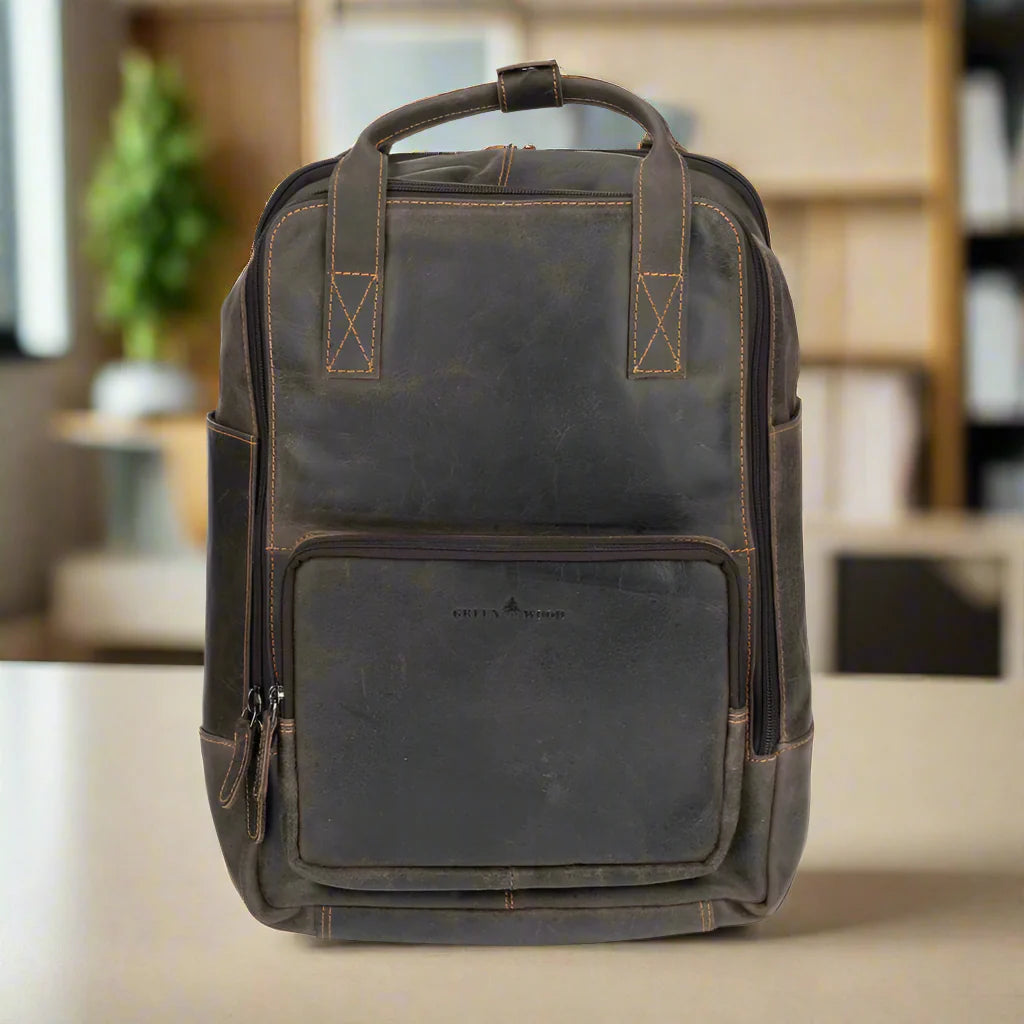 Greenwood Leather Backpack with Reinforced Laptop and Tablet Compartments Boutique of Leathers/Open Road