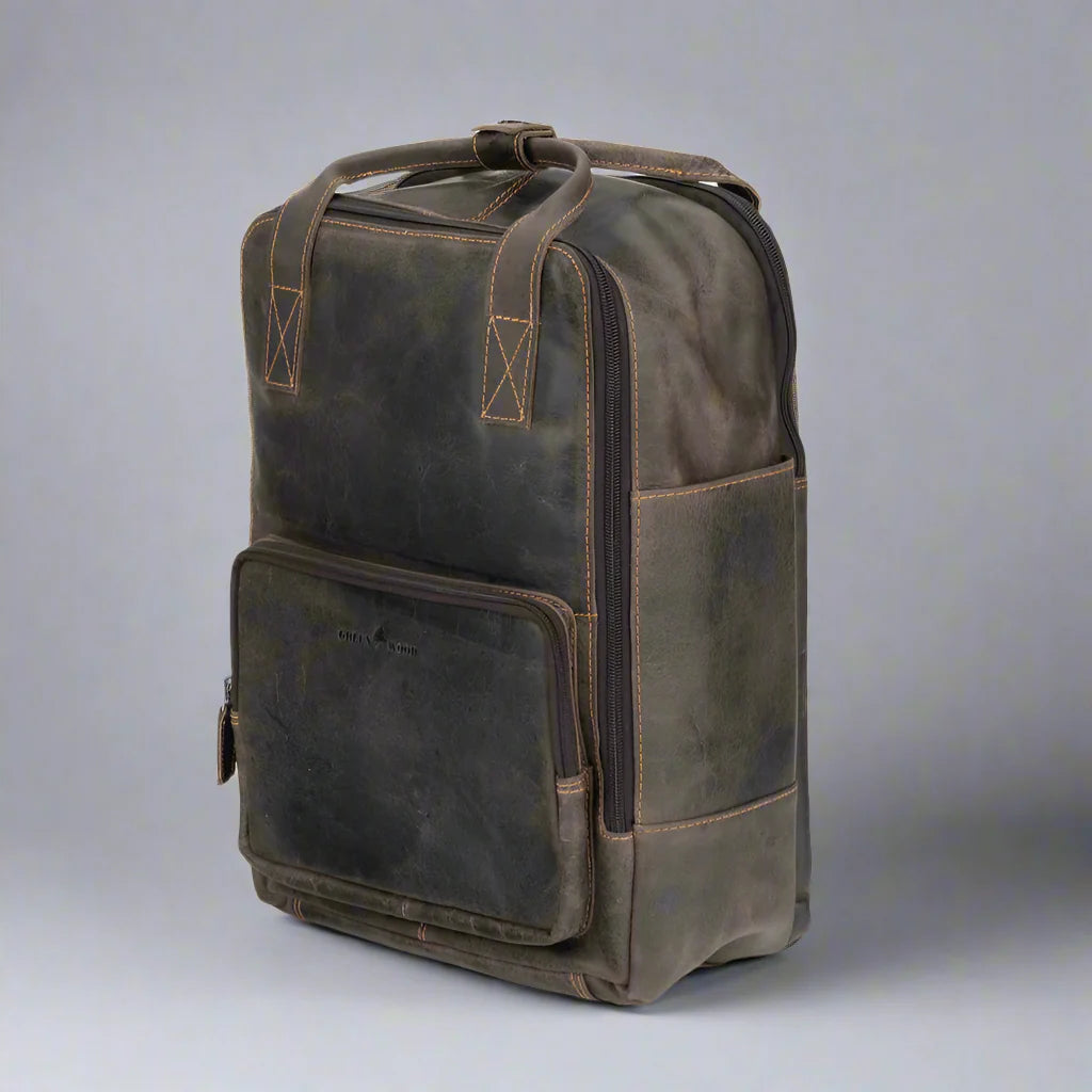 Greenwood Leather Backpack with Reinforced Laptop and Tablet Compartments Boutique of Leathers/Open Road