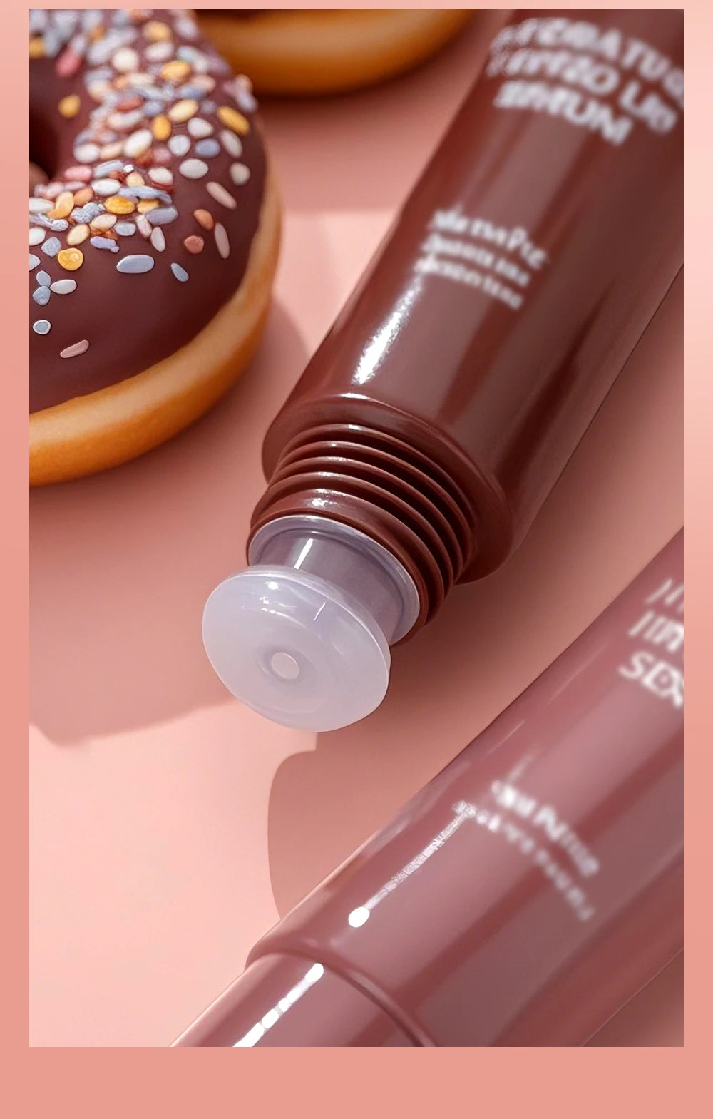 Nude Brown Plumping Lip Gloss Moisturising Colored Lip Oil Transparent Fullness Lips Tint Soft Tube Make Up Beauty Lips Care 12g - Velora