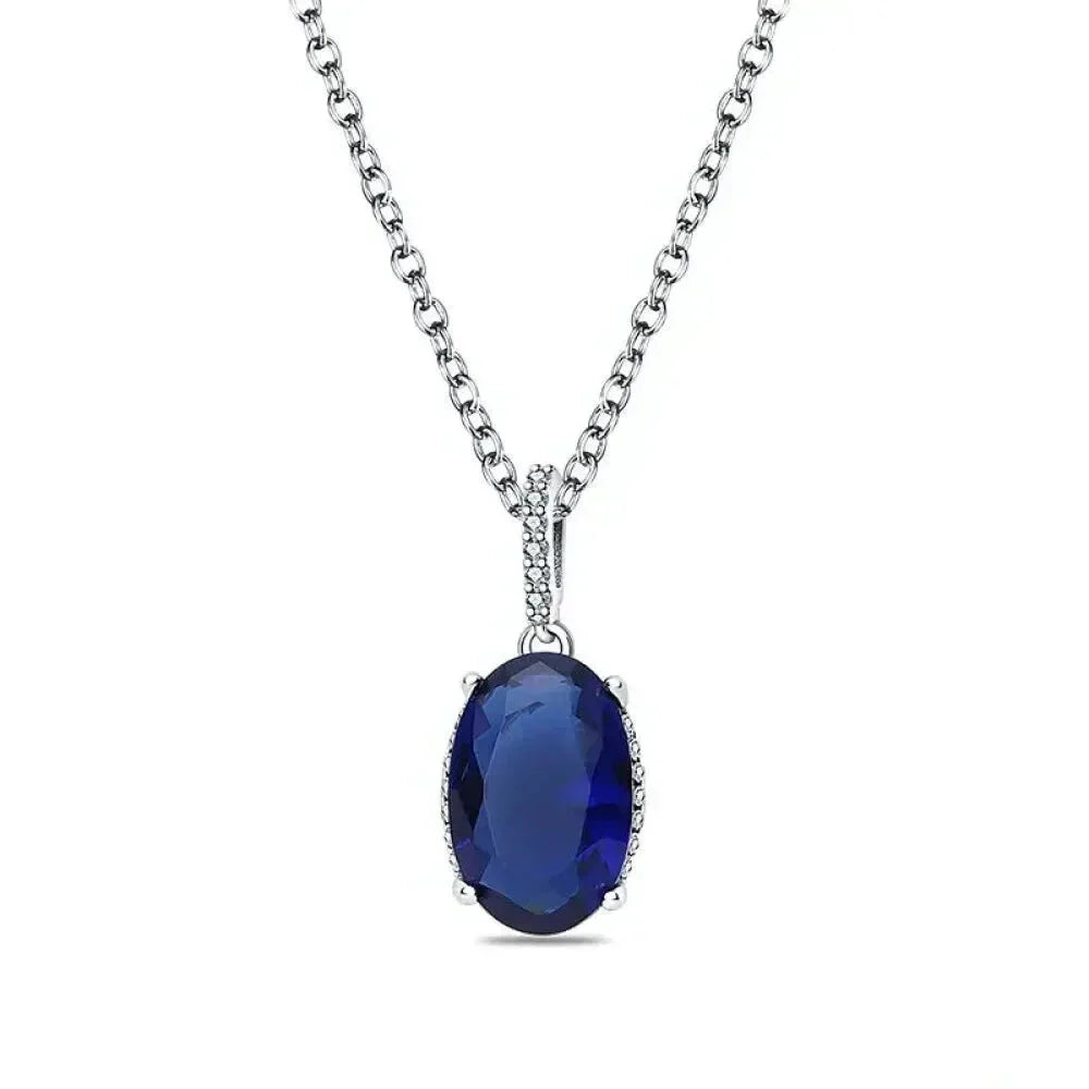Radiate Timeless Elegance: Round CZ Pendant Necklace (925 Sterling Silver) - Velora
