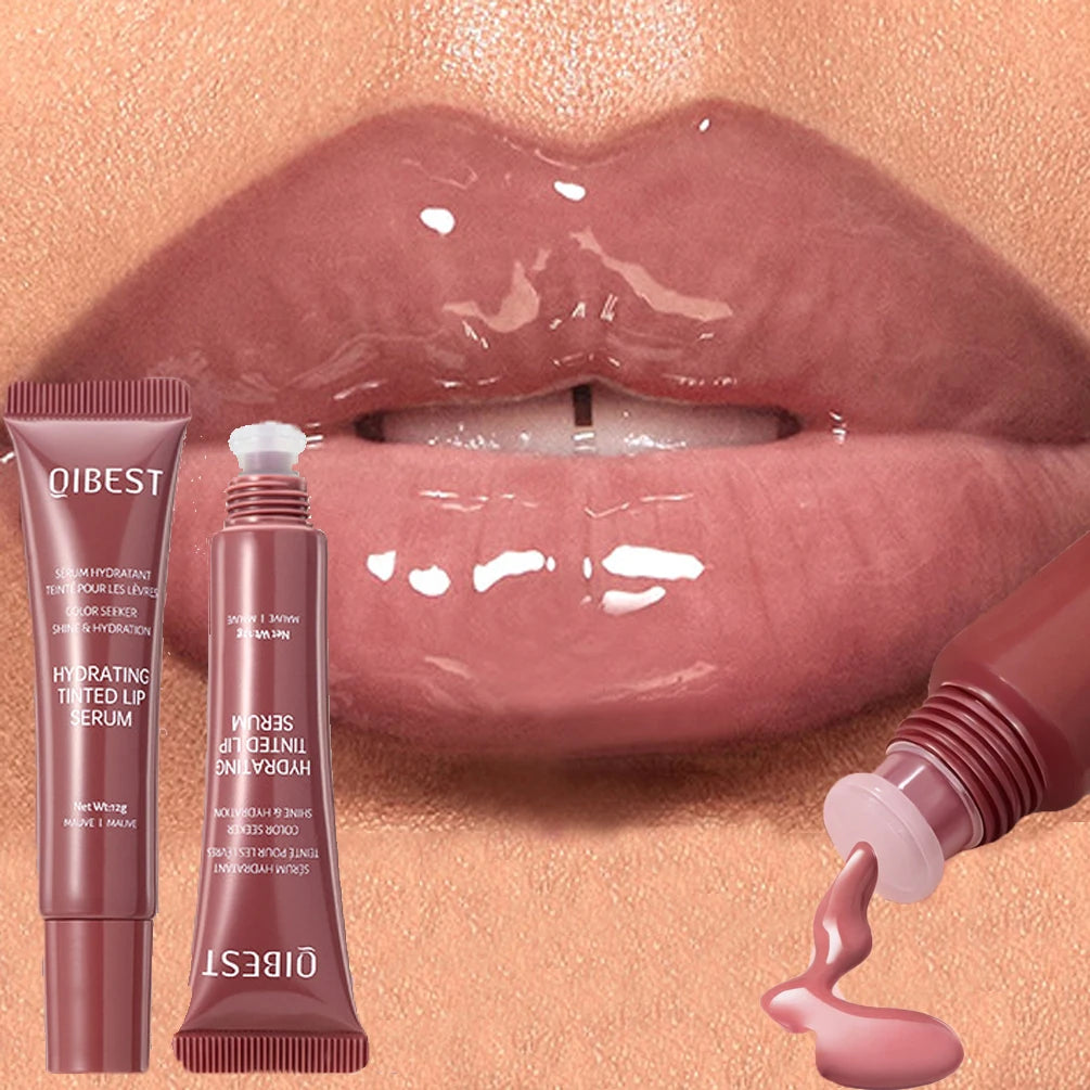 New Nude Red Bean Clear Water Gloss Glass Lip Gloss Moisturizing Chocolate Mirror Gloss Plumping Lip Tint Lip Cream Makeup 12g - Velora