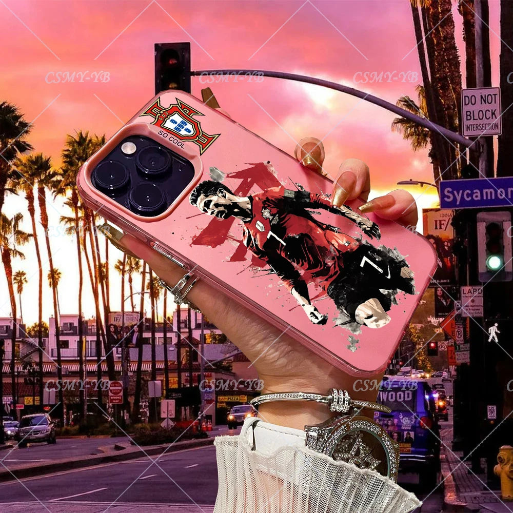 Ronaldo Portugal Kawaii Anime Tough Phone Cases For iPhone 16 15 14 13 12 11 X XR XS 7 8 Plus Pro Max iPhone13 Mini ProMax case Velora