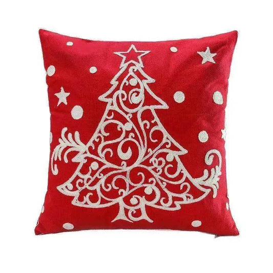 Santa Claus Tree Snowman Sofa Cushion Cover Pillow Case