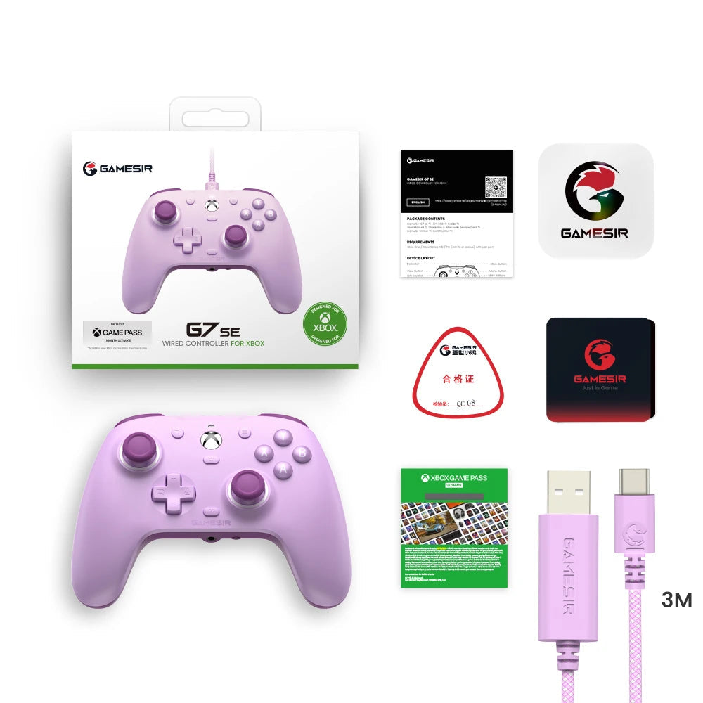 GameSir G7 SE Xbox Gaming Controller Wired Gamepad for Xbox Series X, Xbox Series S, Xbox One, with Hall Effect Joystick - Velora