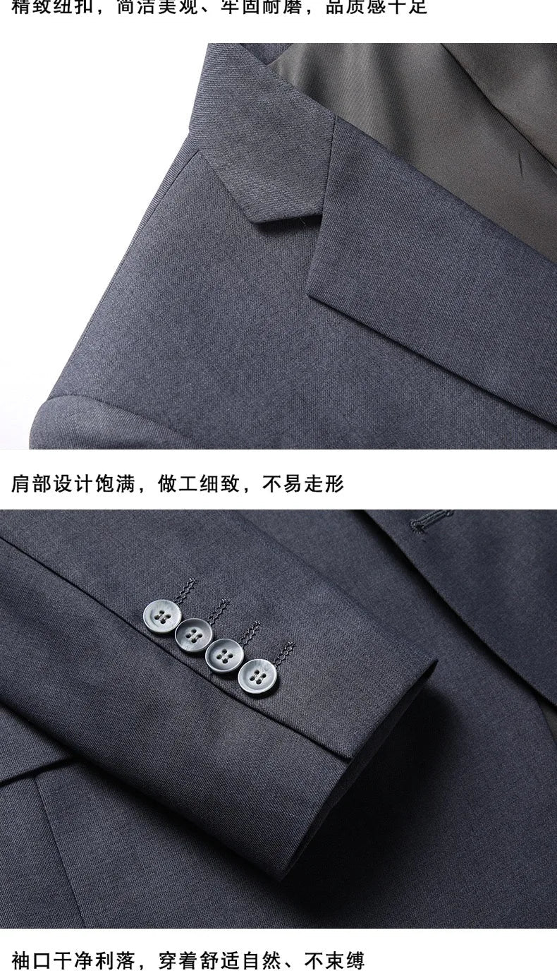 2025 Wedding Groom Suit for Men/Slim Fit 2-Piece(Blazer+pants)Breathable Groom Attire(Free Tie)Best Man, Party, Prom Ropa Hombre - Velora