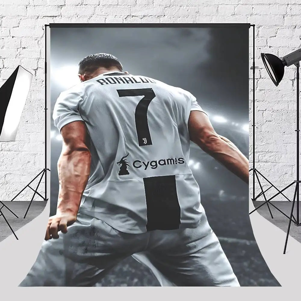 C-Cristiano R-Ronaldo Decoration Background Photography Party Bedroom Living Room Decoration Shooting Cloth Tapestry Flag - Velora