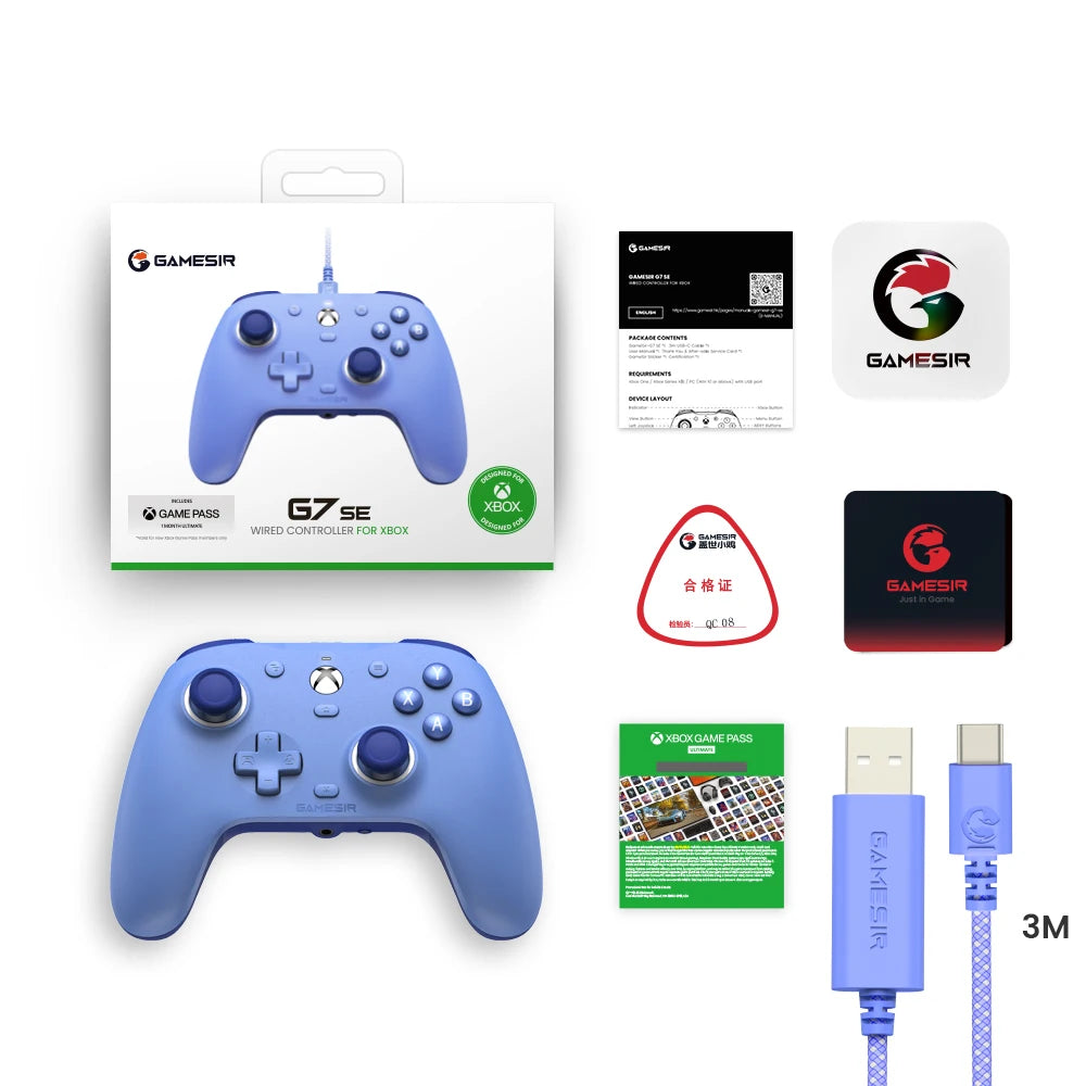 GameSir G7 SE Xbox Gaming Controller Wired Gamepad for Xbox Series X, Xbox Series S, Xbox One, with Hall Effect Joystick - Velora