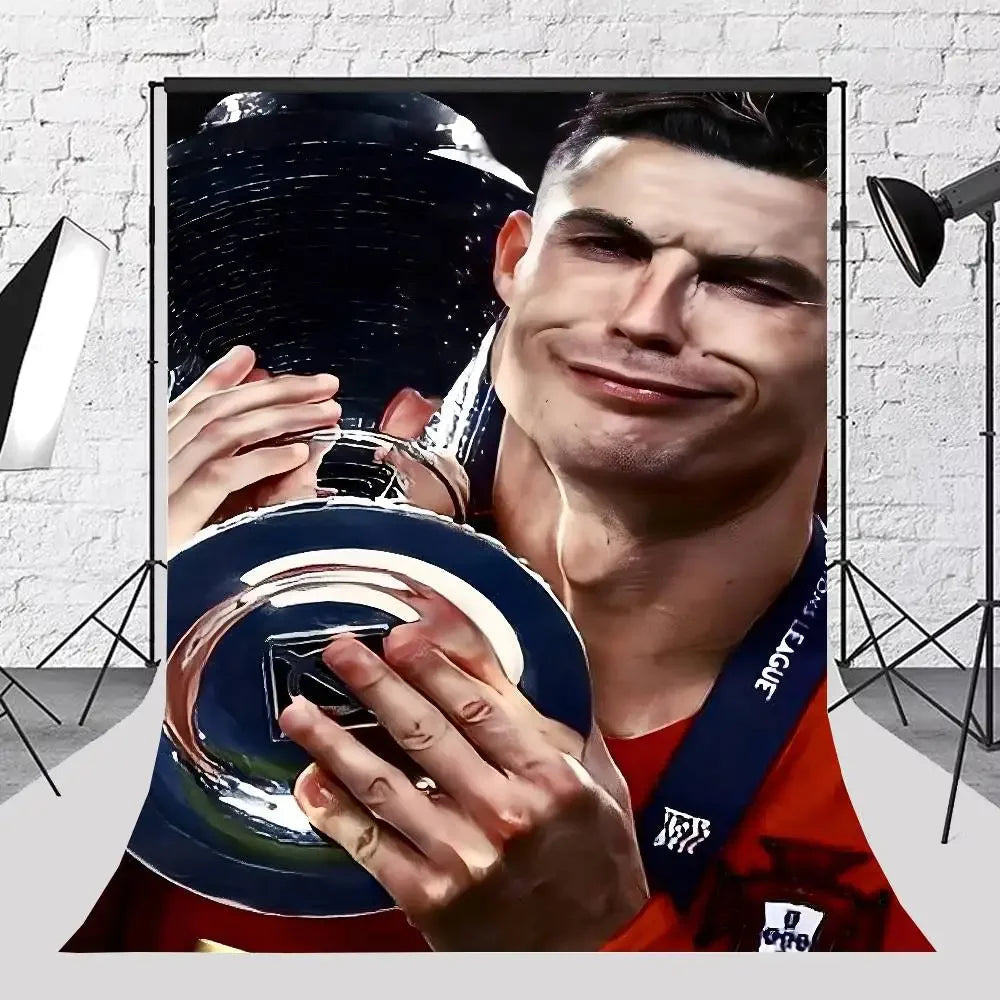 C-Cristiano R-Ronaldo Decoration Background Photography Party Bedroom Living Room Decoration Shooting Cloth Tapestry Flag - Velora
