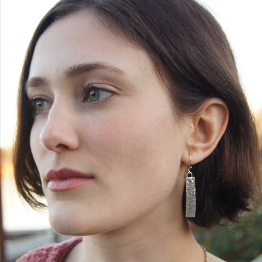 Monolith Silver Earrings