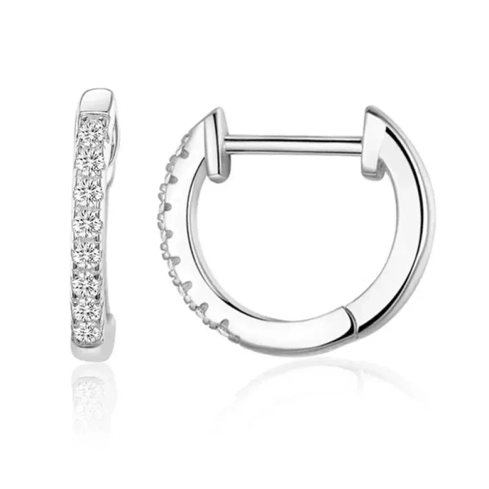 14K Gold Plated 925 Sterling Silver Cubic Zirconia Cuff Earrings - Trendy and Chic - Velora