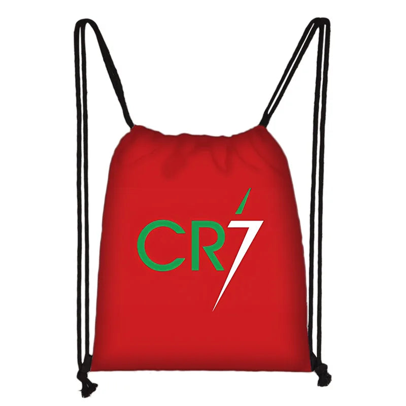 Child Printed Drawstring for Football Star R-RonaldoS CR7 Shopping Bag Men Women Football Sports Gym Storage Yoga Backpack - Velora