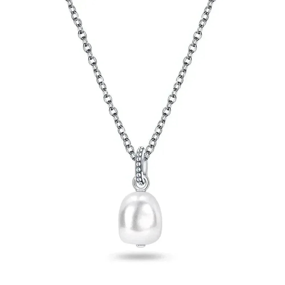 Radiate Timeless Elegance: Round CZ Pendant Necklace (925 Sterling Silver) - Velora