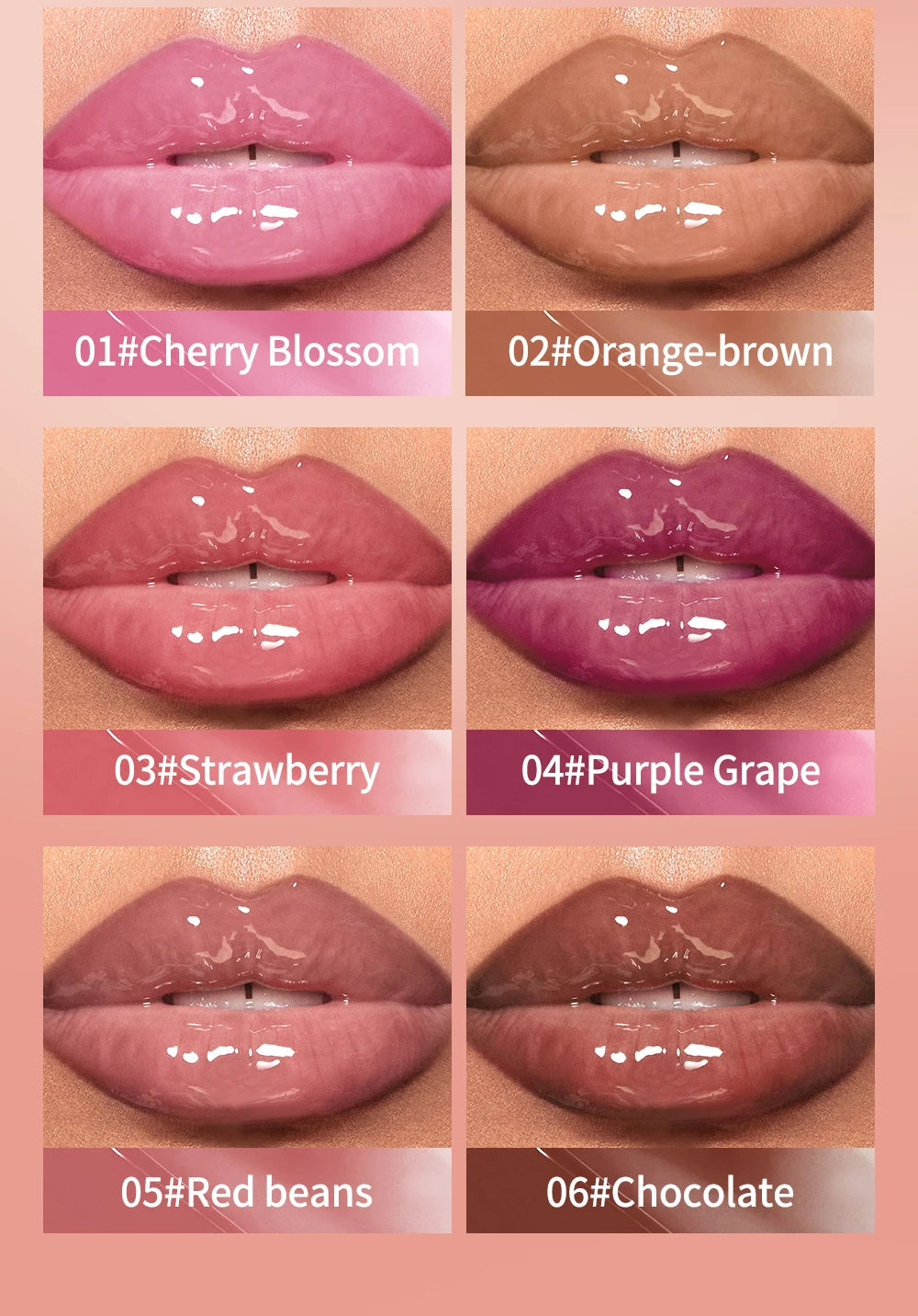 1PC Moisturizing Lip Gloss, Waterproof and Sweatproof, Easy to Apply, Non Fading, Non Staining, Creating Perfect Lip Makeup - Velora