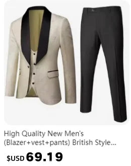 2025 Wedding Groom Suit for Men/Slim Fit 2-Piece(Blazer+pants)Breathable Groom Attire(Free Tie)Best Man, Party, Prom Ropa Hombre - Velora