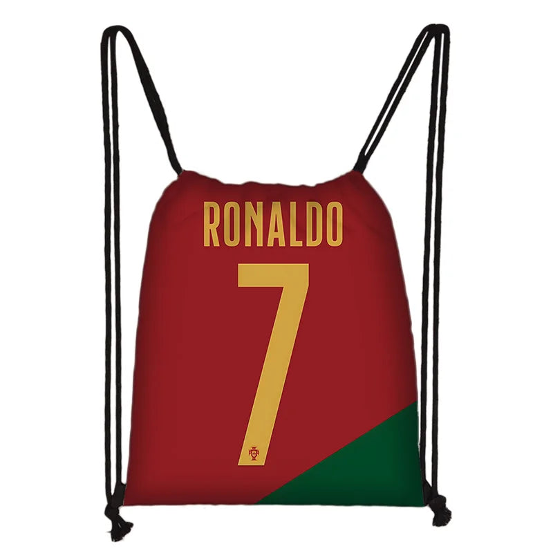 Child Printed Drawstring for Football Star R-RonaldoS CR7 Shopping Bag Men Women Football Sports Gym Storage Yoga Backpack - Velora
