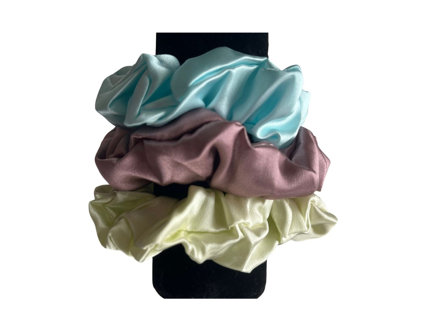Silk Hair Scrunchie Aqua - Velora Luxury Fashion